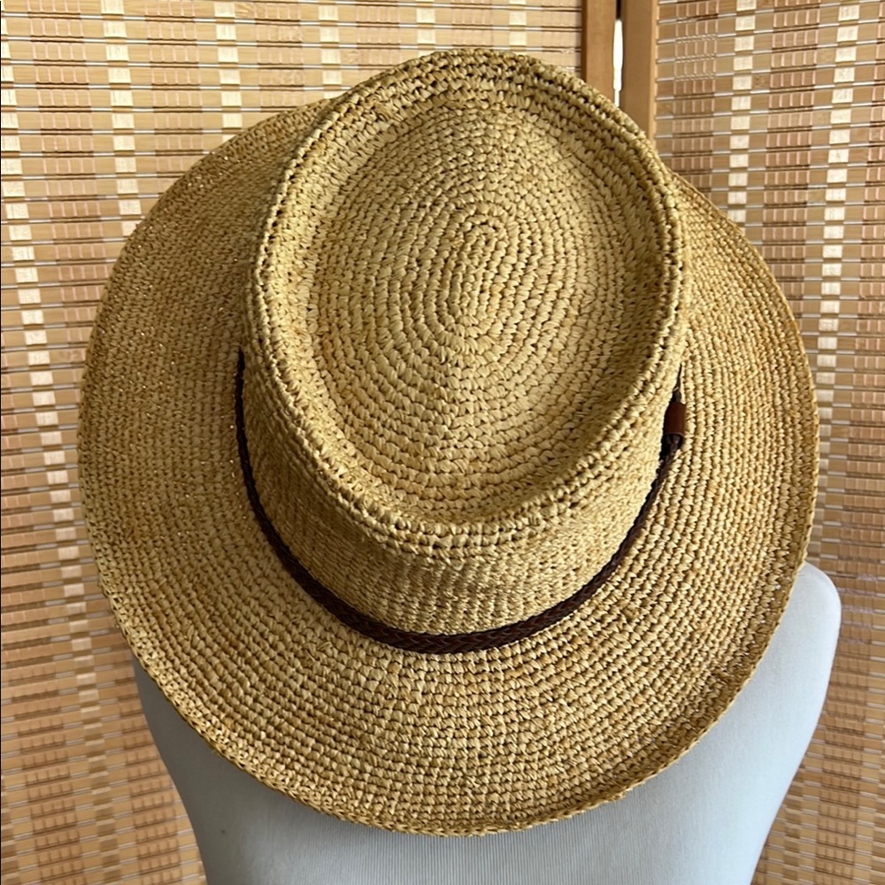 Scala Natural Straw Hat with Black Band S-M